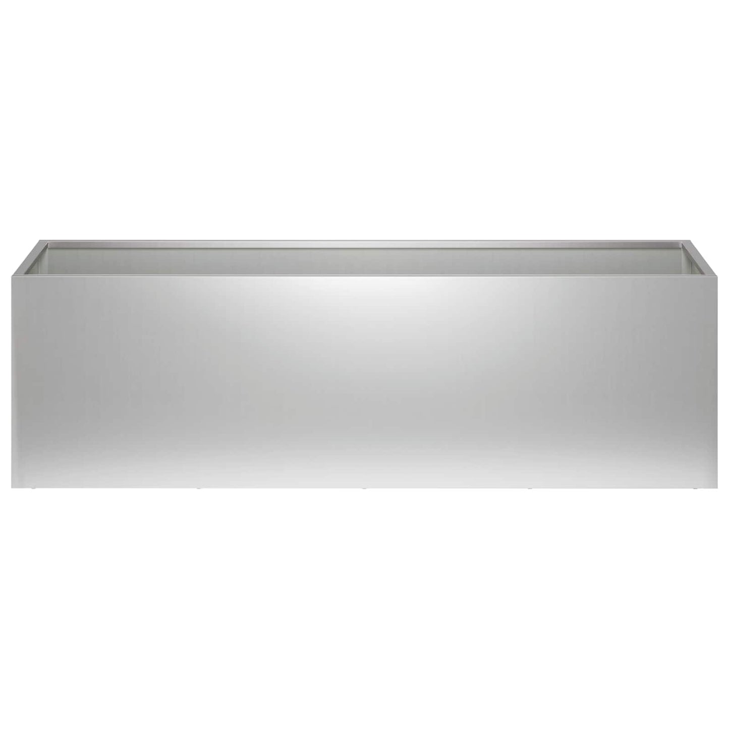 Vaso da giardino 2 pz Argento 100 x 30 x 30 cm Acciaio zincato | homemem39