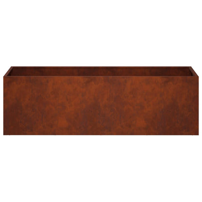 Vaso da giardino 2 pz Ruggine 100 x 30 x 30 cm Acciaio Corten | homemem39