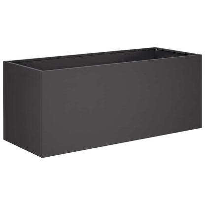 Vaso da giardino Nero 80 x 40 x 40 cm Acciaio laminato a freddo | homemem39