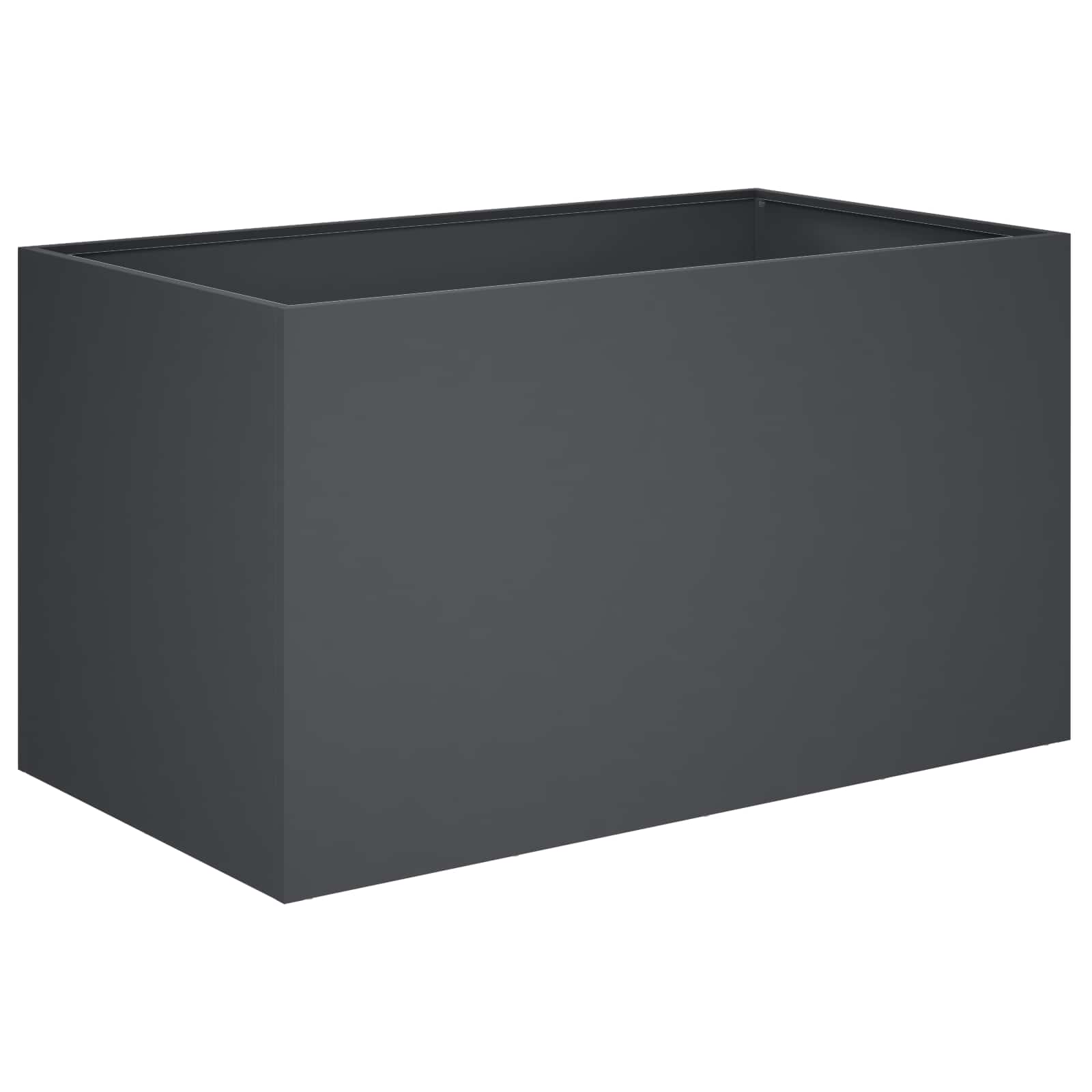 Vaso da giardino Antracite 80 x 50 x 50 cm | homemem39