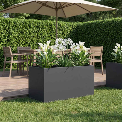 Vaso da giardino Antracite 100 x 50 x 50 cm