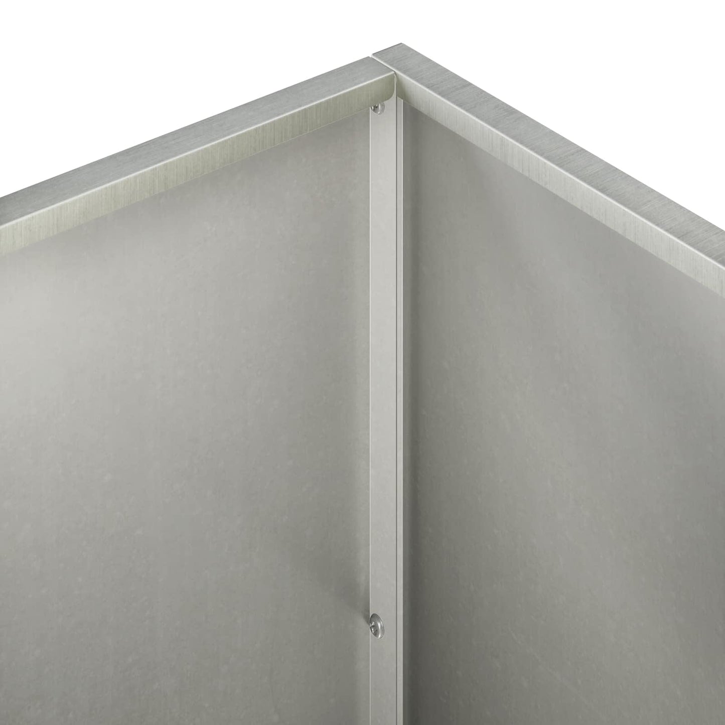 Vaso da giardino 2 pz Argento 100 x 50 x 50 cm Acciaio Inox | homemem39