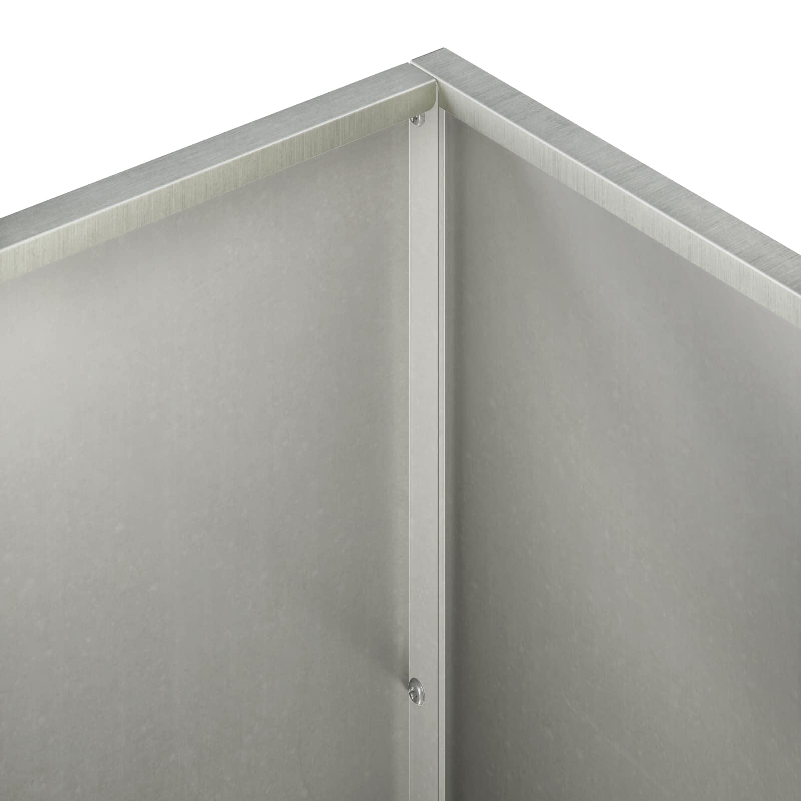 Vaso da giardino 2 pz Argento 100 x 50 x 50 cm Acciaio Inox | homemem39