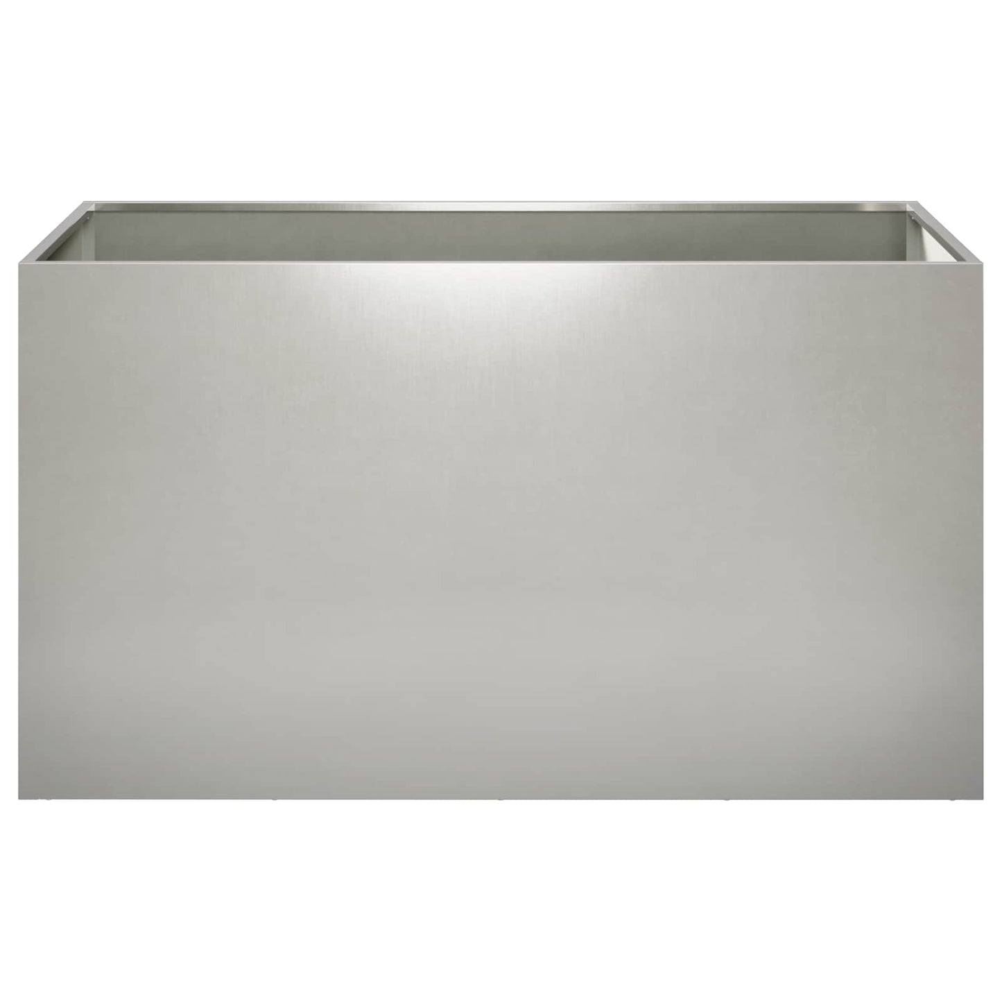 Vaso da giardino 2 pz Argento 100 x 50 x 50 cm Acciaio Inox | homemem39