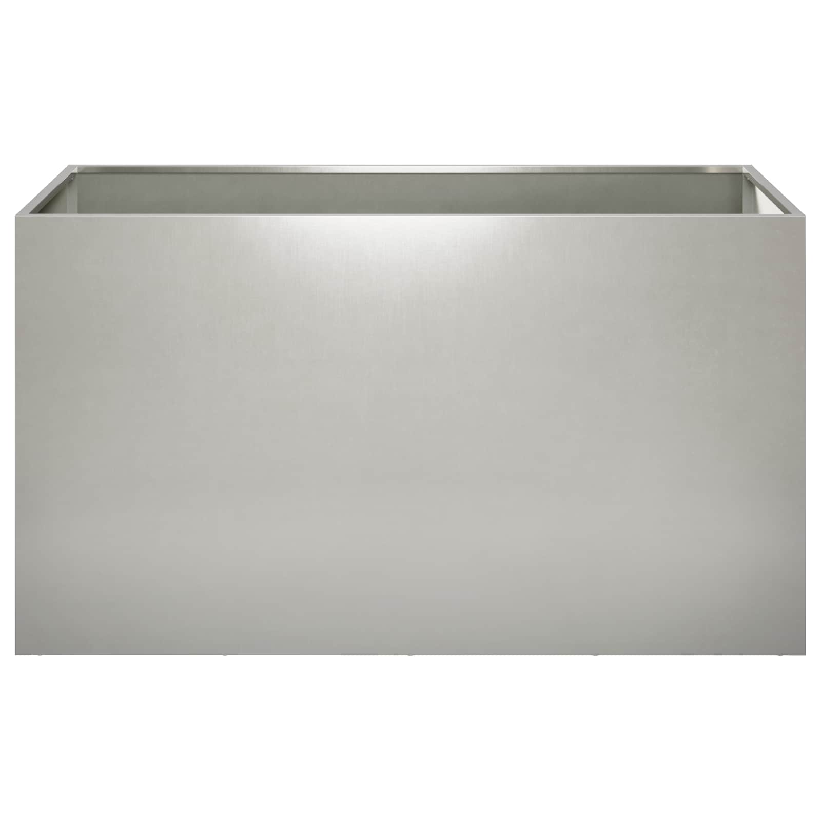 Vaso da giardino 2 pz Argento 100 x 50 x 50 cm Acciaio Inox | homemem39