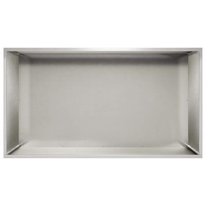 Vaso da giardino 2 pz Argento 100 x 50 x 50 cm Acciaio Inox | homemem39
