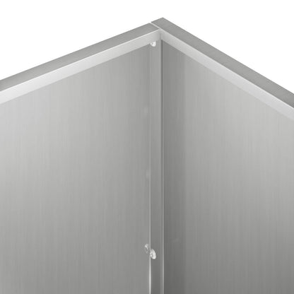 Vaso da giardino 2 pz Argento 100 x 50 x 50 cm Acciaio zincato | homemem39