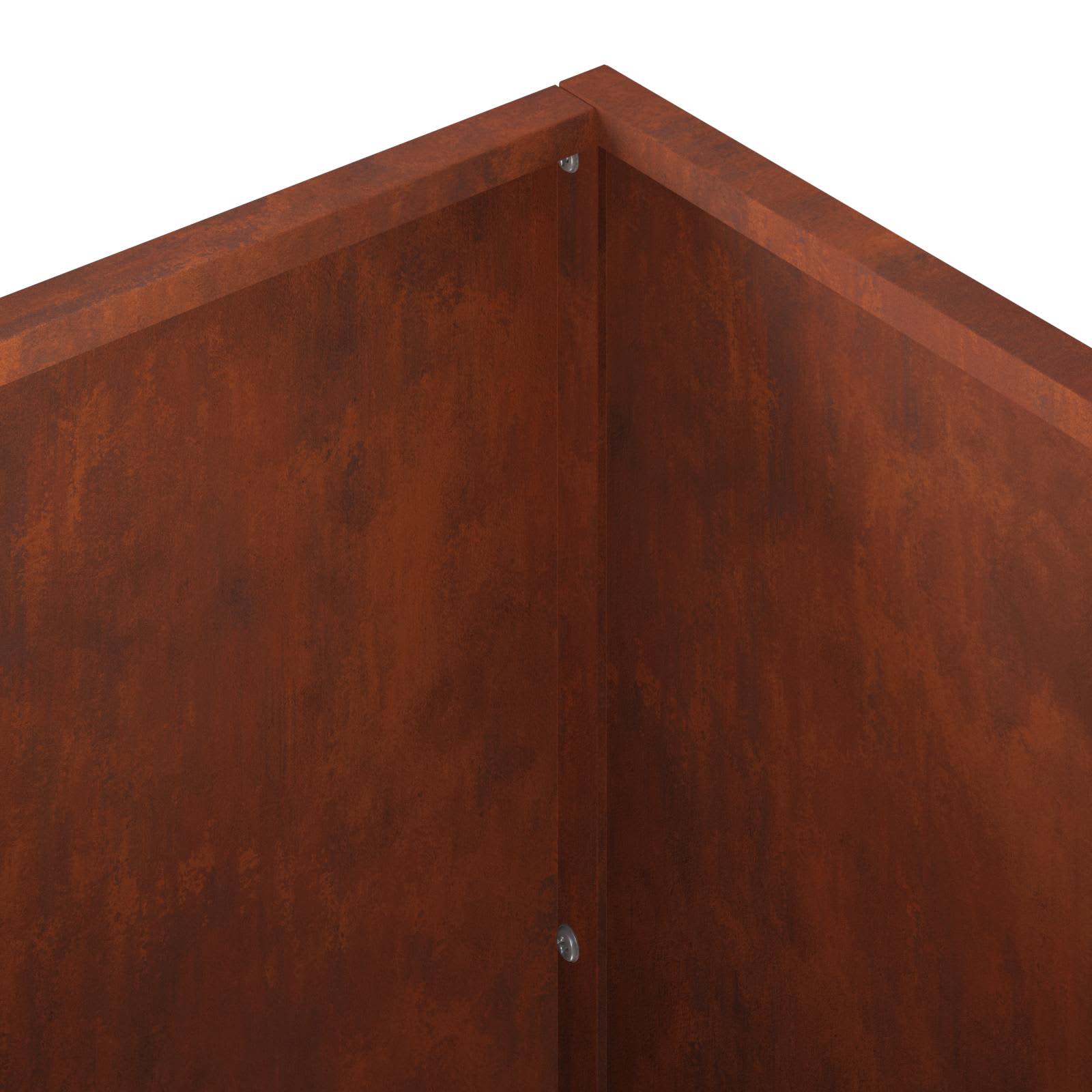 Vaso da giardino 2 pz Ruggine 100 x 50 x 50 cm Acciaio Corten | homemem39