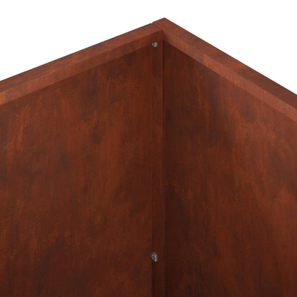 Vaso da giardino 2 pz Ruggine 100 x 50 x 50 cm Acciaio Corten | homemem39
