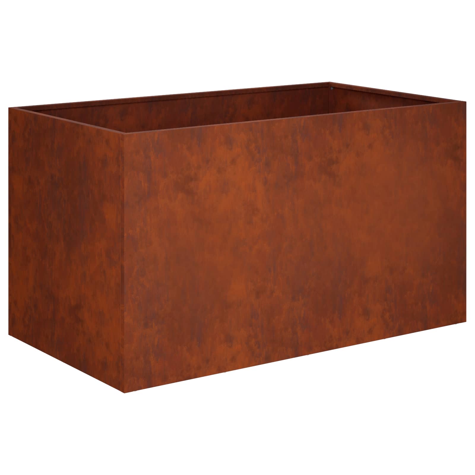 Vaso da giardino 2 pz Ruggine 100 x 50 x 50 cm Acciaio Corten | homemem39
