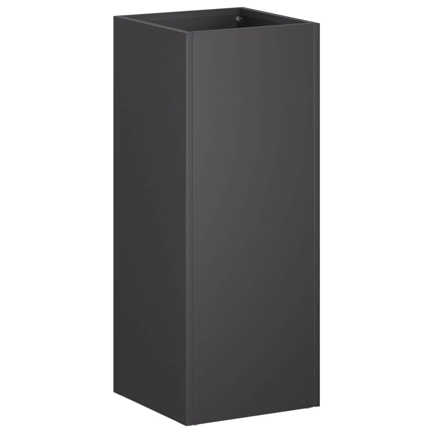 Vaso da giardino Nero 20 x 20 x 40 cm Acciaio laminato a freddo