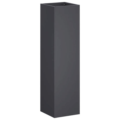 Vaso da giardino Antracite 20 x 20 x 75 cm | homemem39