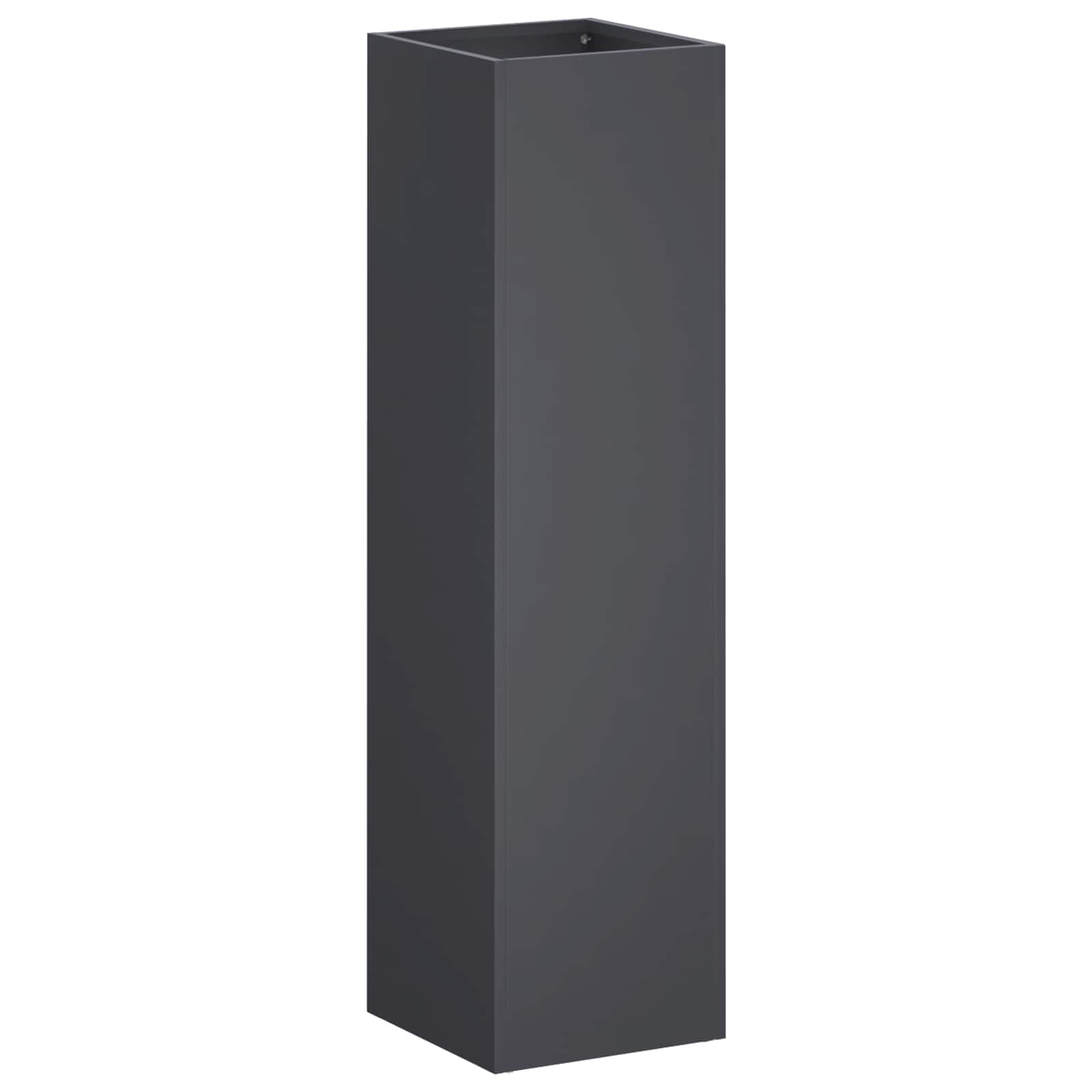 Vaso da giardino 2 pz Antracite 20 x 20 x 75 cm | homemem39