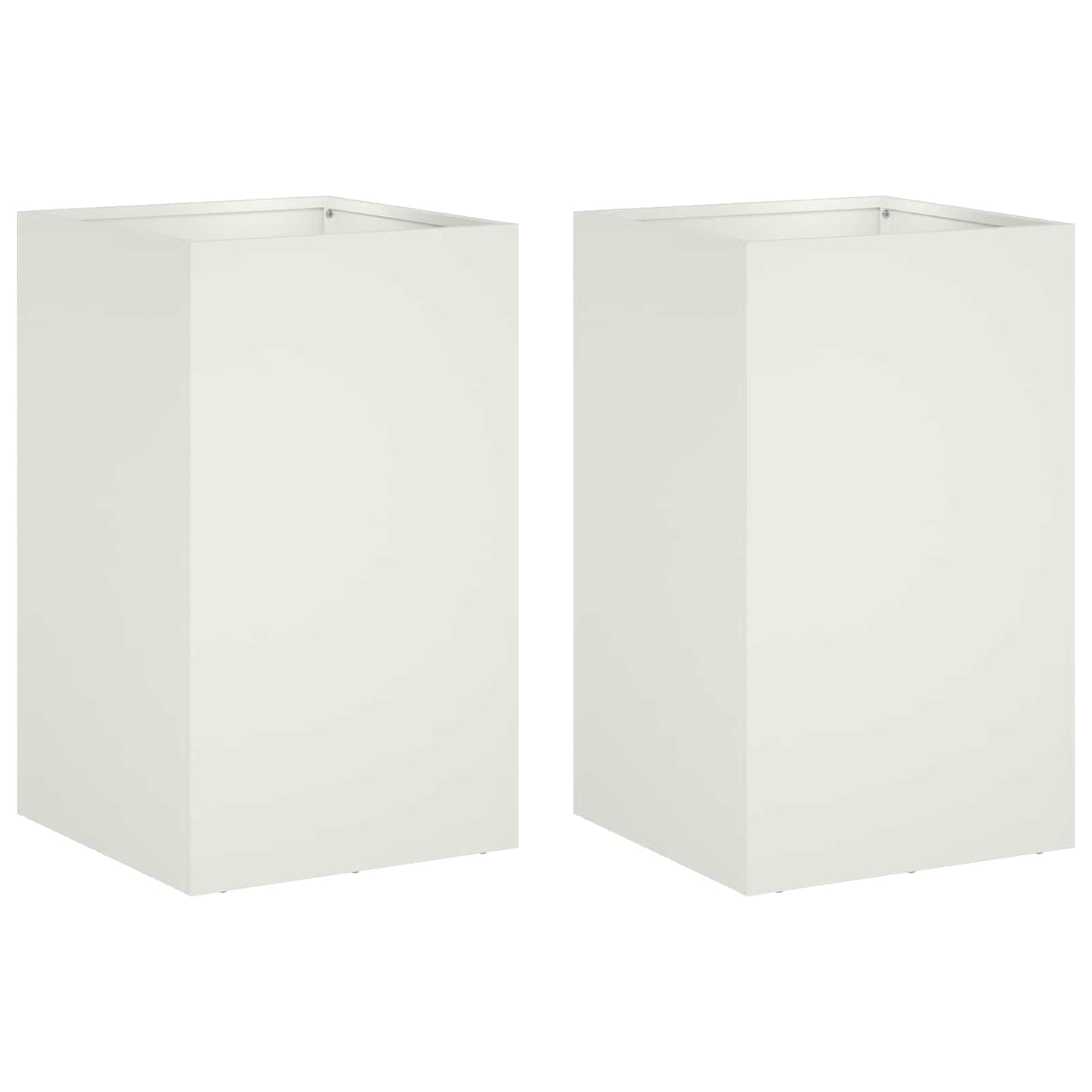 Vaso da giardino 2 pz Bianco 30 x 30 x 40 cm