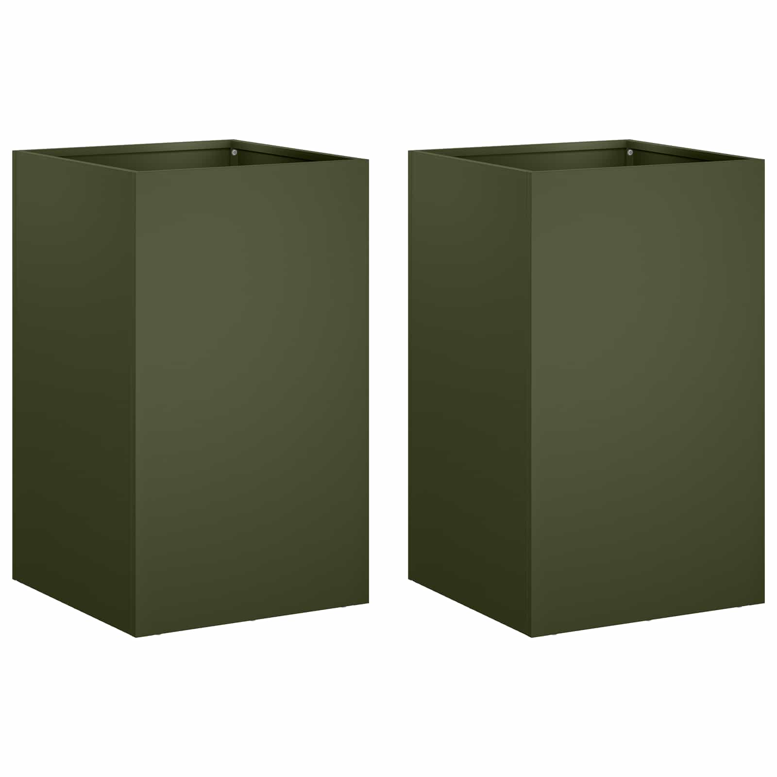 Vaso da giardino 2 pz Verde Oliva 30 x 30 x 40 cm | homemem39