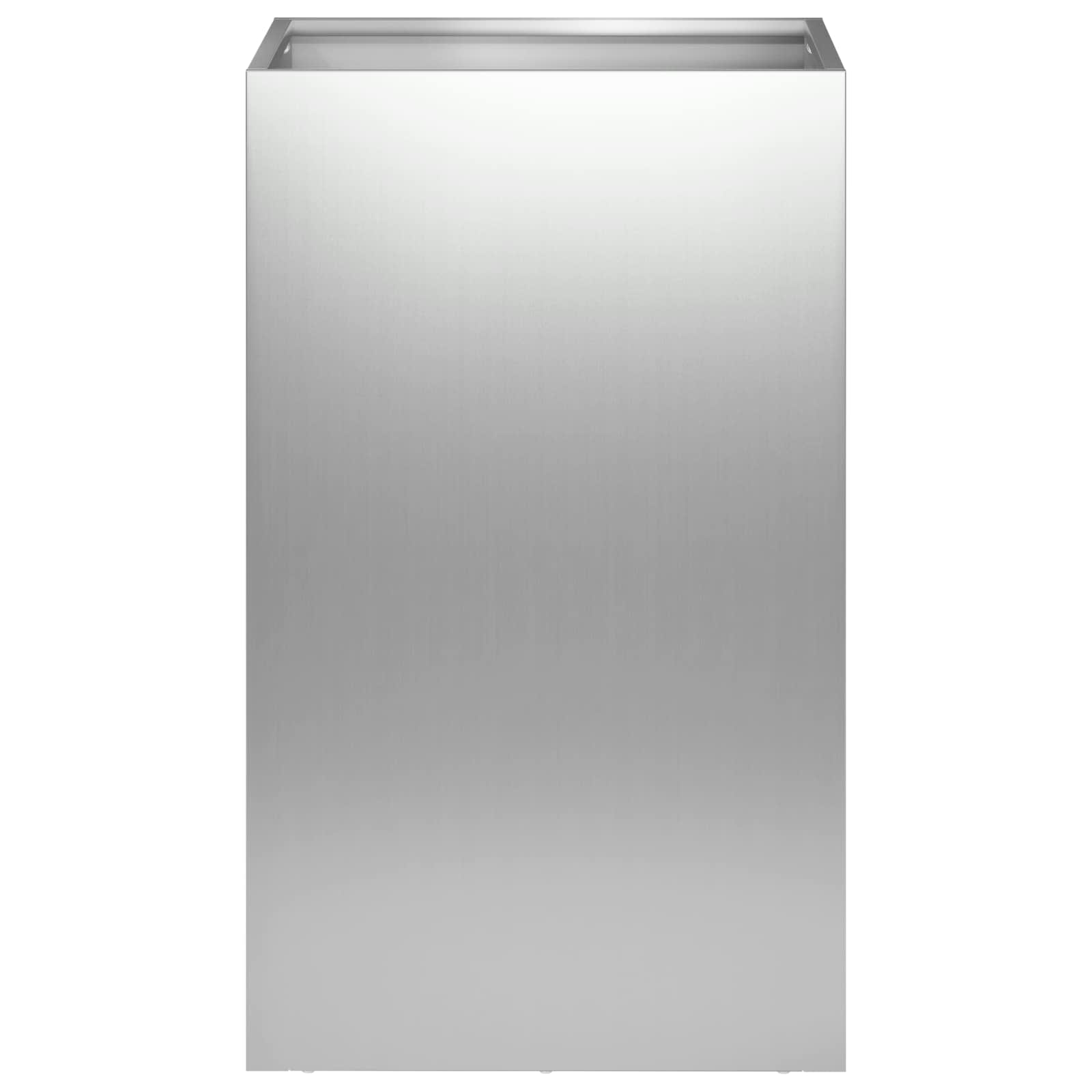 Vaso da giardino Argento 30 x 30 x 40 cm Acciaio zincato | homemem39