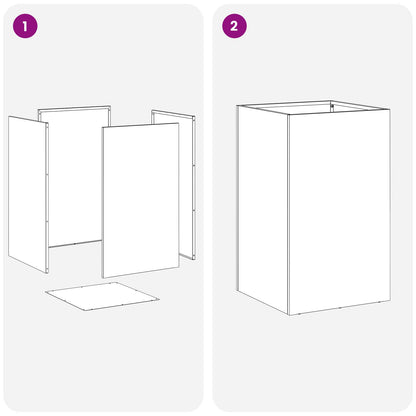 Vaso da giardino Bianco 30 x 30 x 50 cm | homemem39