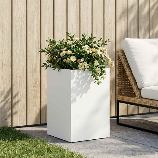 Vaso da giardino Bianco 30 x 30 x 50 cm - homemem39