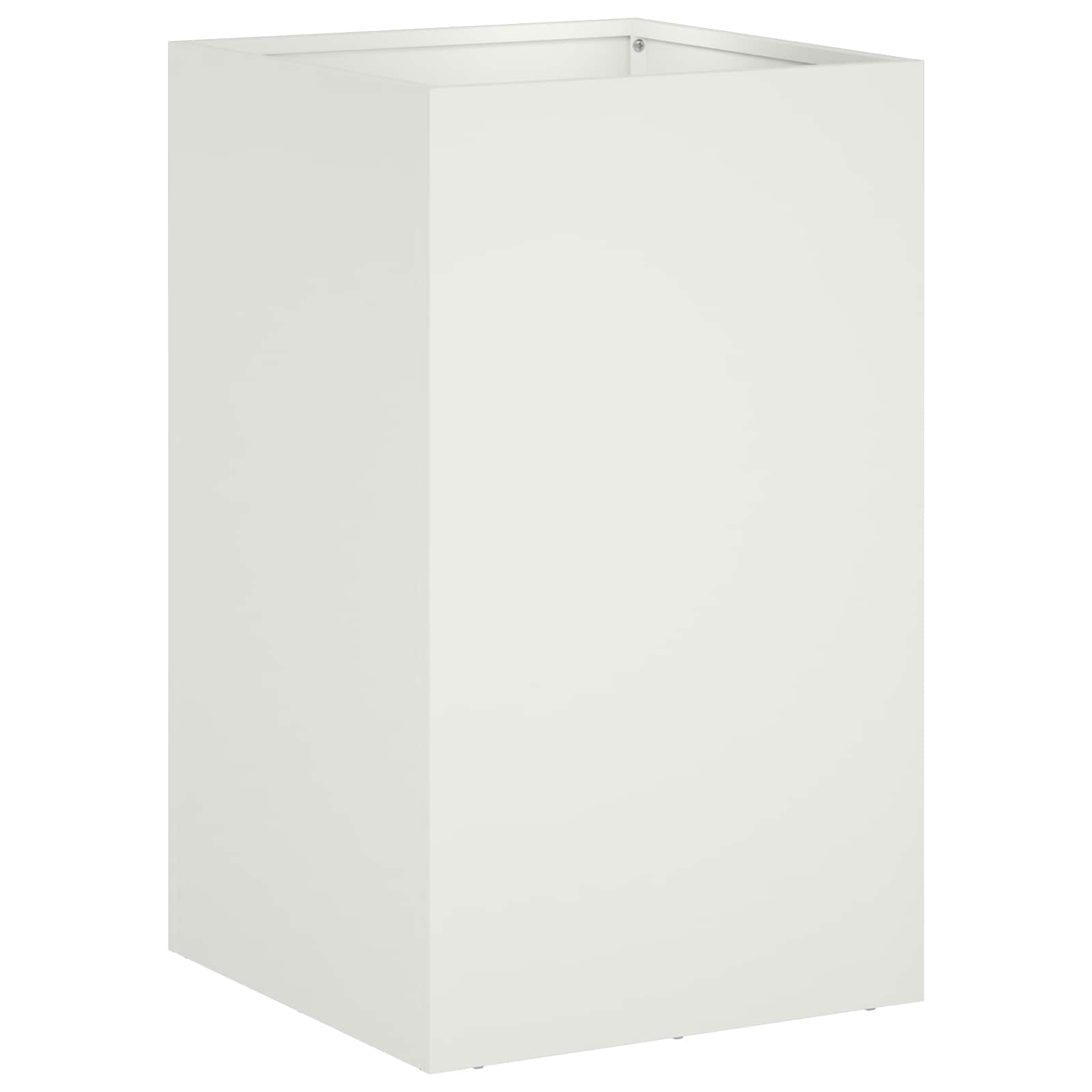 Vaso da giardino 2 pz Bianco 30 x 30 x 50 cm | homemem39