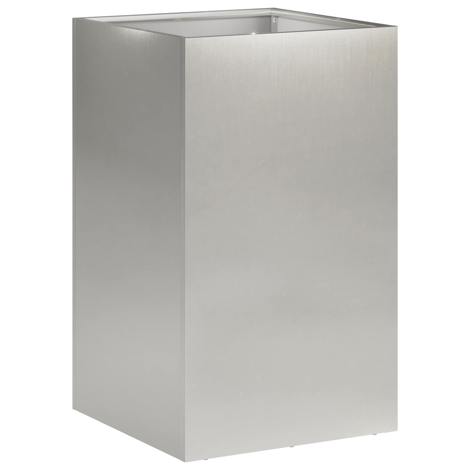 Vaso da giardino 2 pz Argento 30 x 30 x 50 cm Acciaio Inox | homemem39