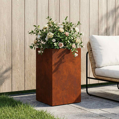 Vaso da giardino Ruggine 30 x 30 x 50 cm Acciaio Corten
