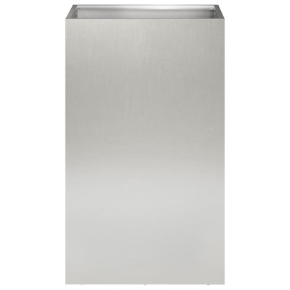 Vaso da giardino 2 pz Argento 40 x 40 x 50 cm Acciaio Inox | homemem39