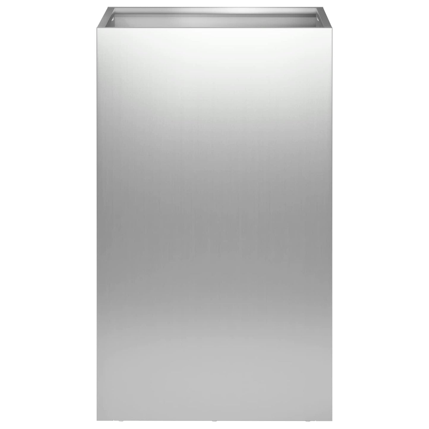 Vaso da giardino 2 pz Argento 40 x 40 x 50 cm Acciaio zincato | homemem39