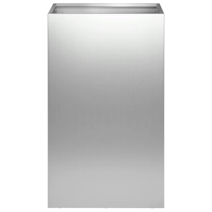 Vaso da giardino 2 pz Argento 40 x 40 x 50 cm Acciaio zincato | homemem39