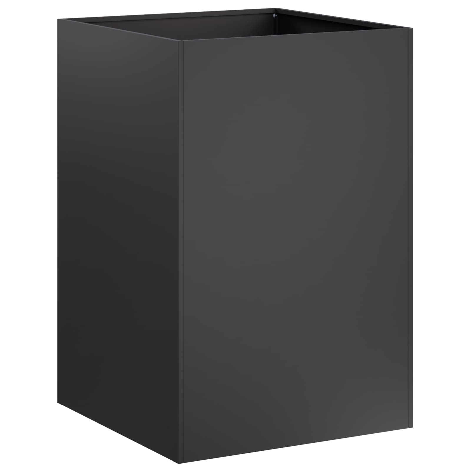 Vaso da giardino Nero 40 x 40 x 75 cm Acciaio laminato a freddo | homemem39