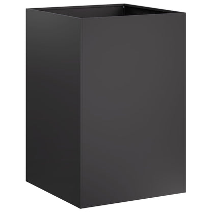 Vaso da giardino Nero 40 x 40 x 75 cm Acciaio laminato a freddo | homemem39