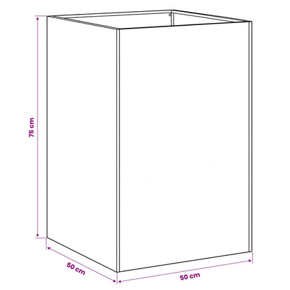 Vaso da giardino 2 pz Antracite 50 x 50 x 75 cm | homemem39