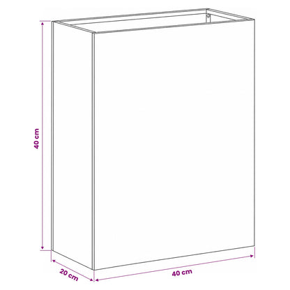 Vaso da giardino 2 pz Antracite 40 x 20 x 40 cm | homemem39
