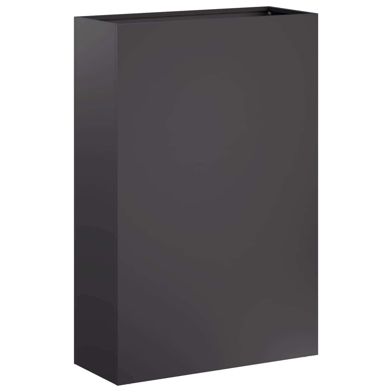 Vaso da giardino Nero 40 x 20 x 75 cm Acciaio laminato a freddo | homemem39