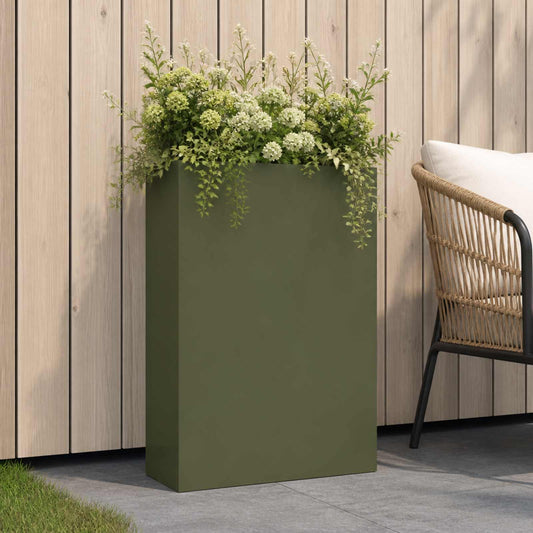 Vaso da giardino Verde Oliva 40 x 20 x 75 cm | homemem39