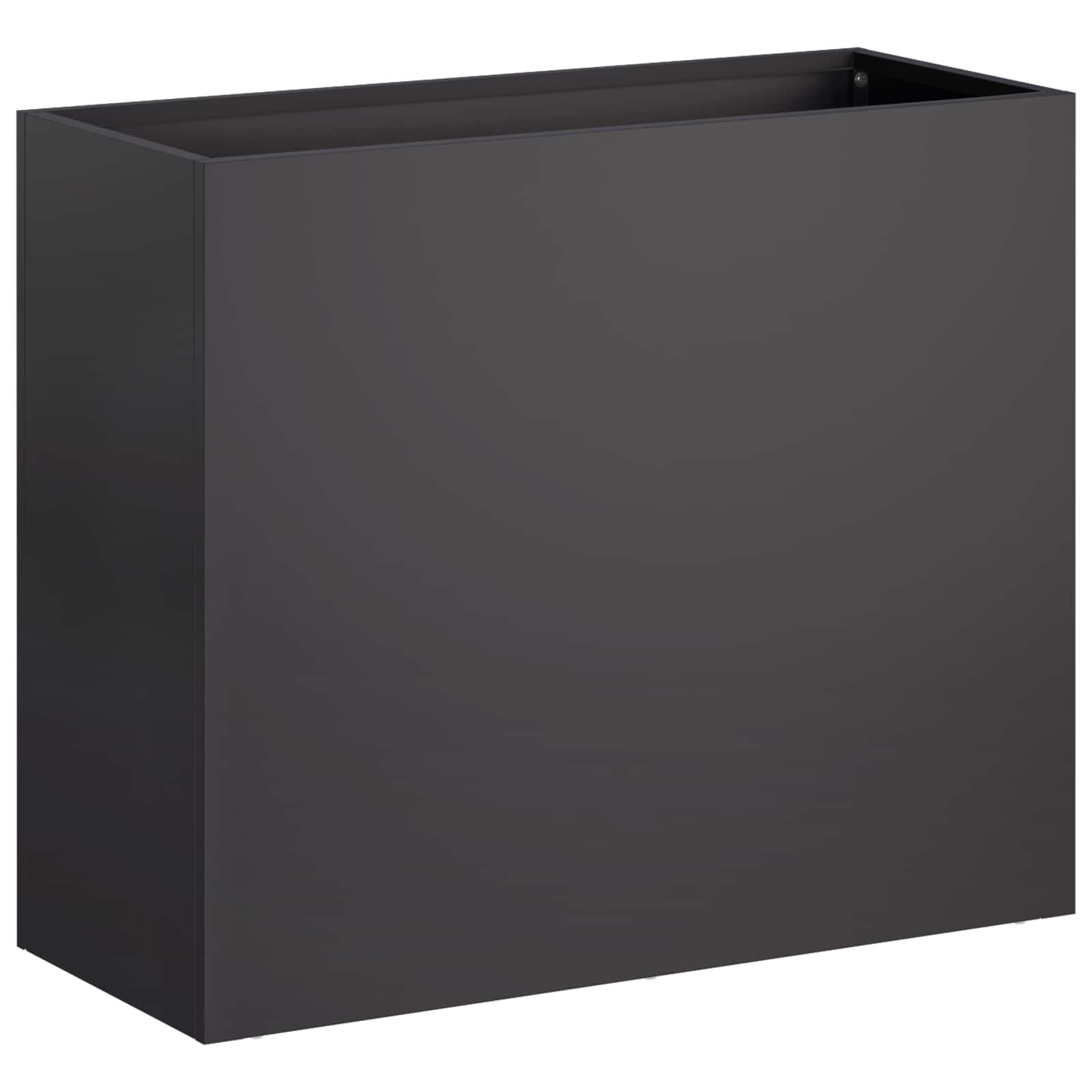 Vaso da giardino Nero 50 x 20 x 40 cm Acciaio laminato a freddo | homemem39