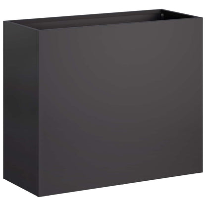 Vaso da giardino Nero 50 x 20 x 40 cm Acciaio laminato a freddo | homemem39
