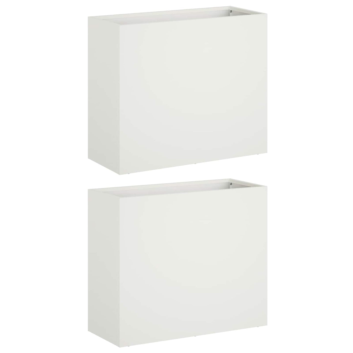 Vaso da giardino 2 pz Bianco 50 x 20 x 40 cm | homemem39