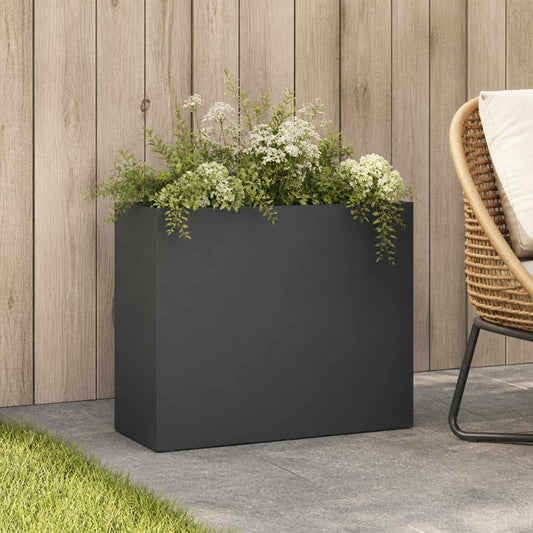 Vaso da giardino Antracite 50 x 20 x 40 cm | homemem39