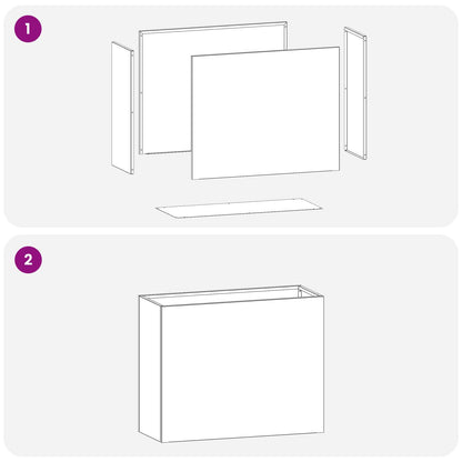 Vaso da giardino 2 pz Antracite 50 x 20 x 40 cm | homemem39