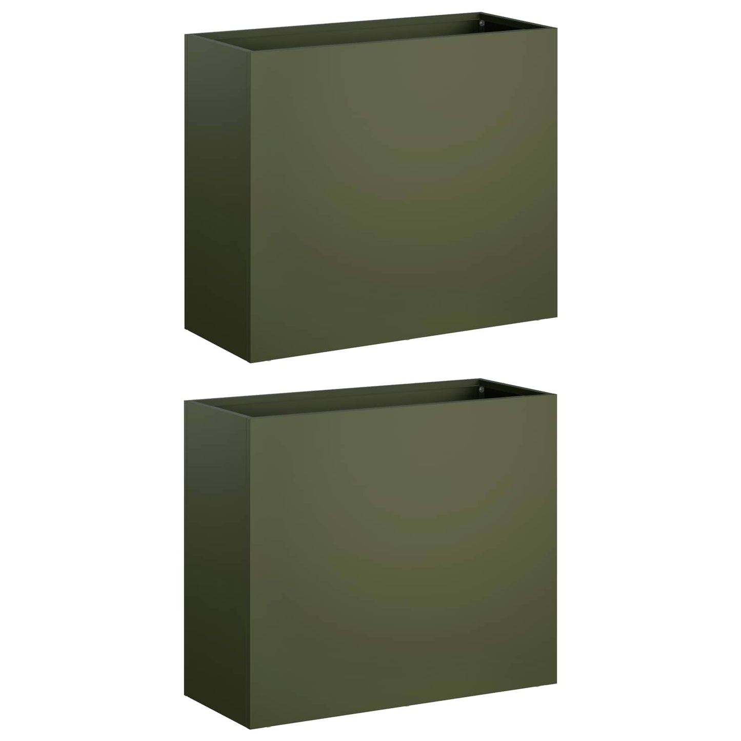 Vaso da giardino 2 pz Verde Oliva 50 x 20 x 40 cm | homemem39