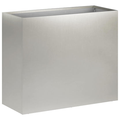 Vaso da giardino 2 pz Argento 50 x 20 x 40 cm Acciaio Inox | homemem39
