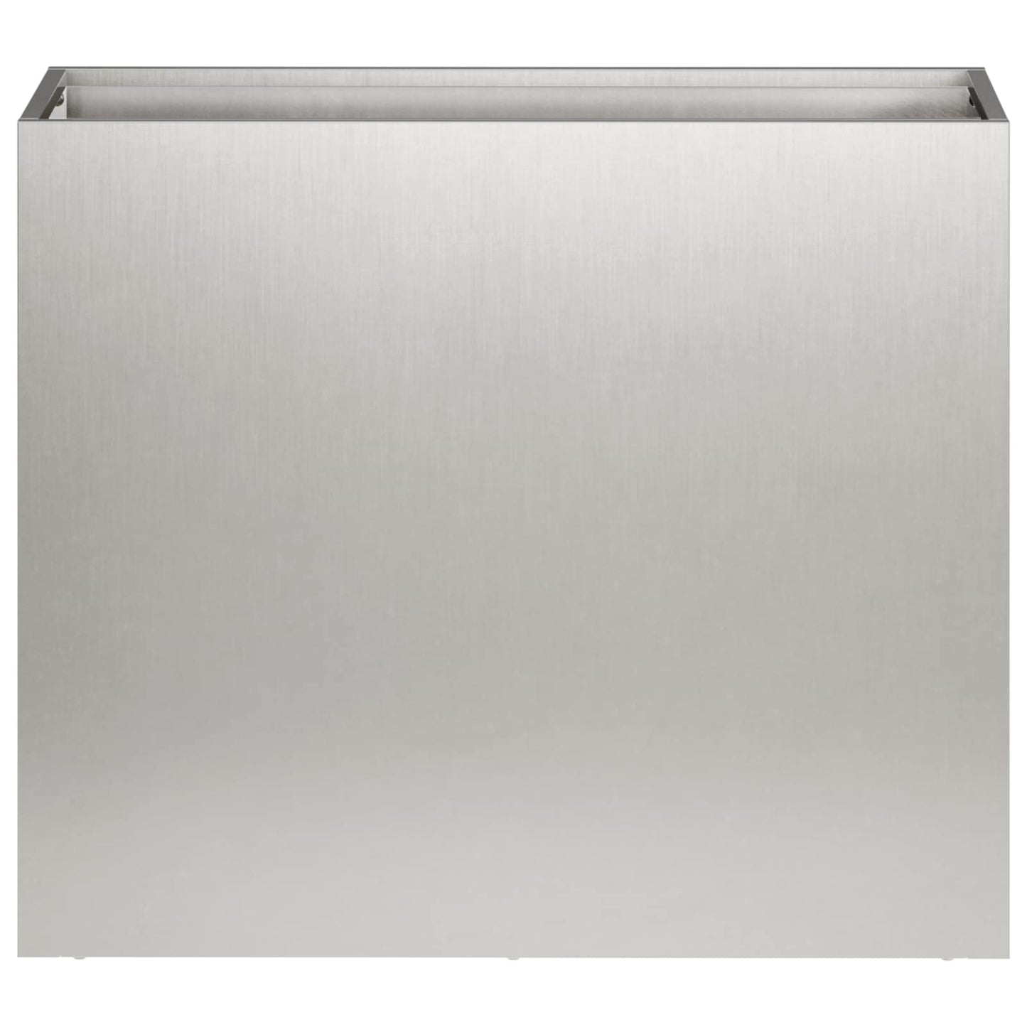 Vaso da giardino 2 pz Argento 50 x 20 x 40 cm Acciaio Inox | homemem39