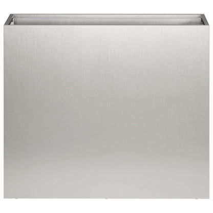 Vaso da giardino 2 pz Argento 50 x 20 x 40 cm Acciaio Inox | homemem39