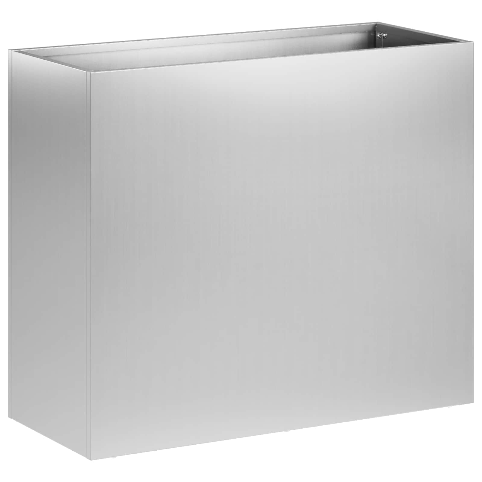 Vaso da giardino 2 pz Argento 50 x 20 x 40 cm Acciaio zincato | homemem39