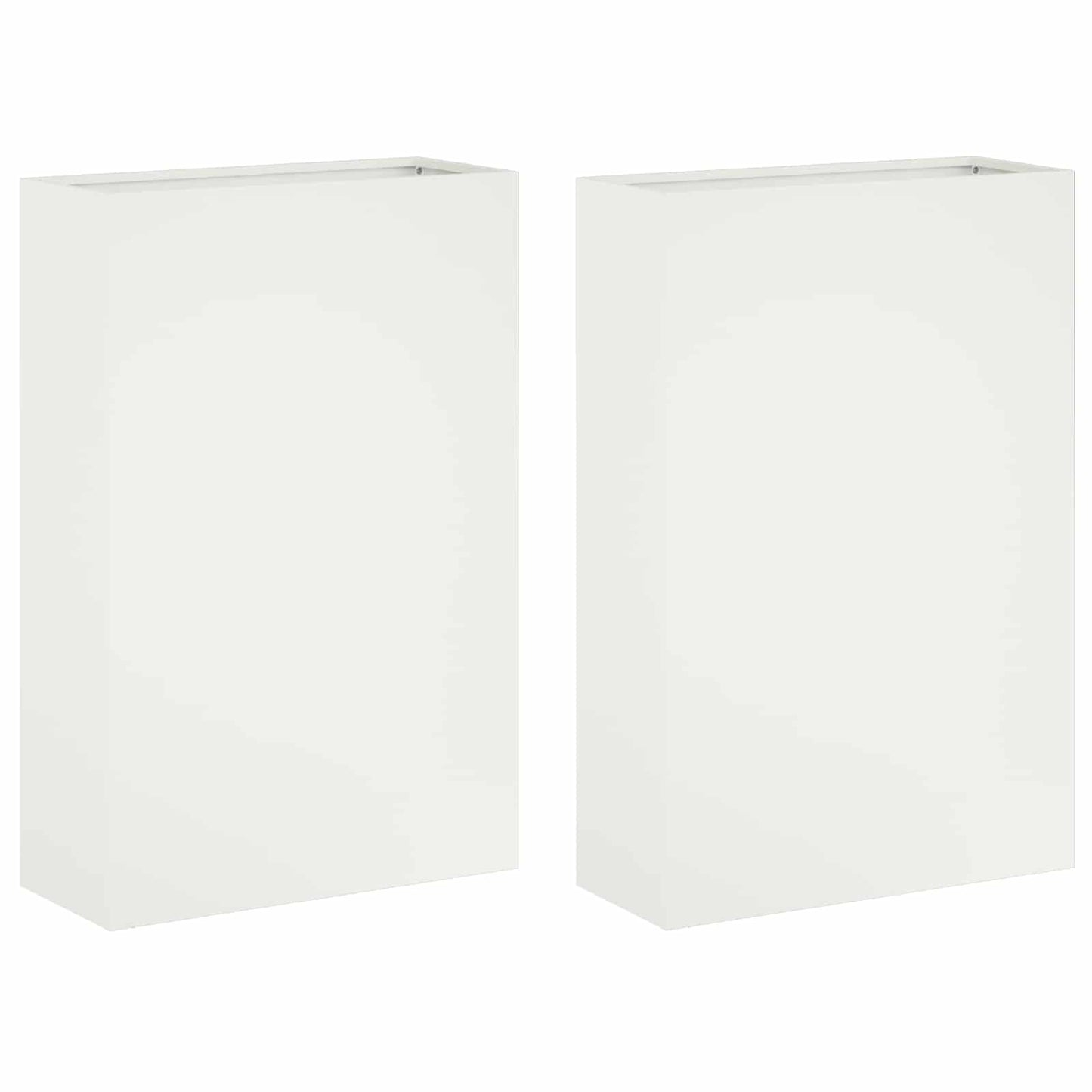 Vaso da giardino 2 pz Bianco 50 x 20 x 75 cm | homemem39