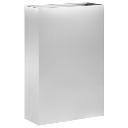 Vaso da giardino 2 pz Argento 50 x 20 x 75 cm Acciaio zincato | homemem39