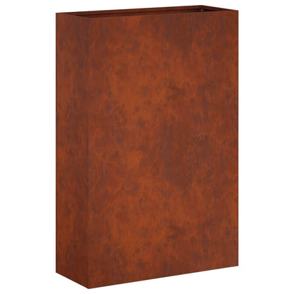 Vaso da giardino 2 pz Ruggine 50 x 20 x 75 cm Acciaio Corten | homemem39