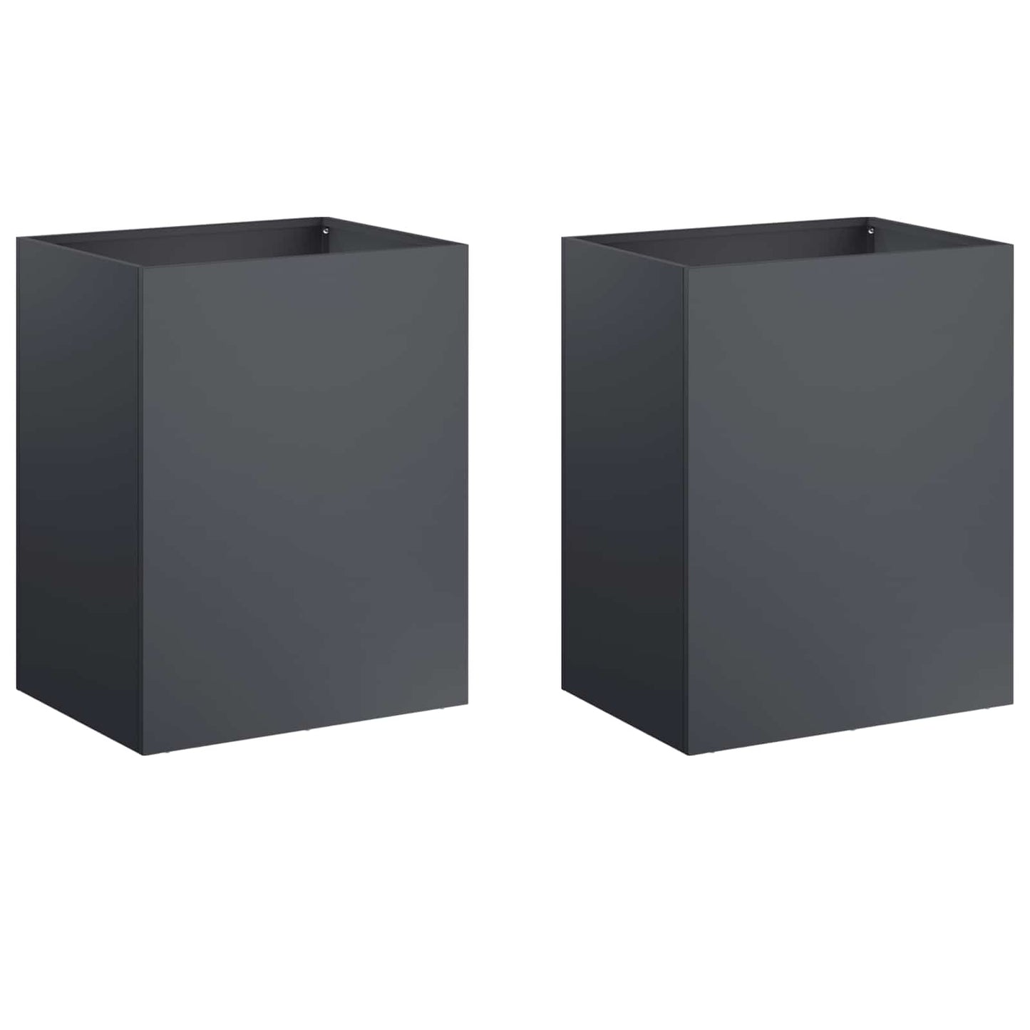 Vaso da giardino 2 pz Antracite 40 x 30 x 40 cm | homemem39