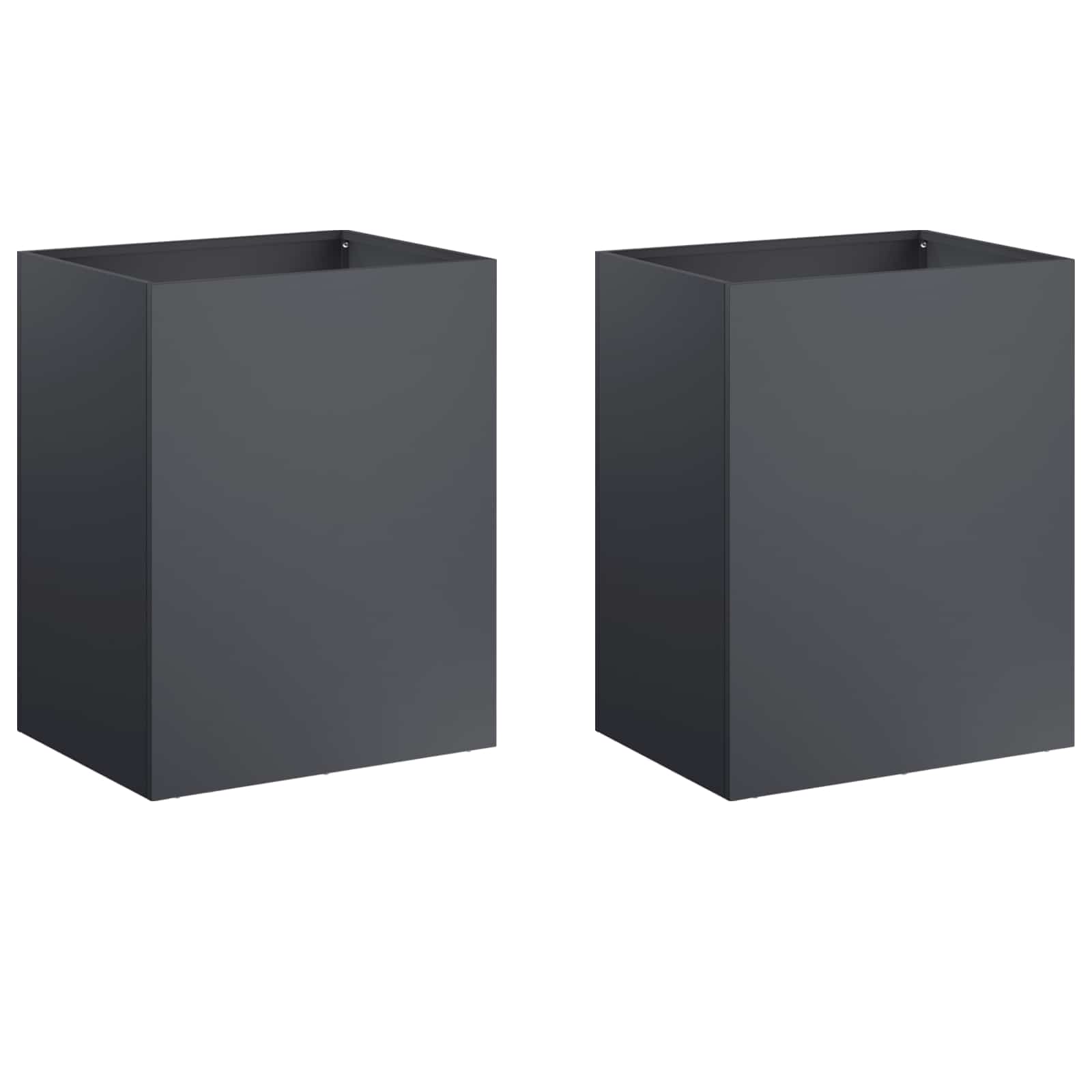 Vaso da giardino 2 pz Antracite 40 x 30 x 40 cm | homemem39