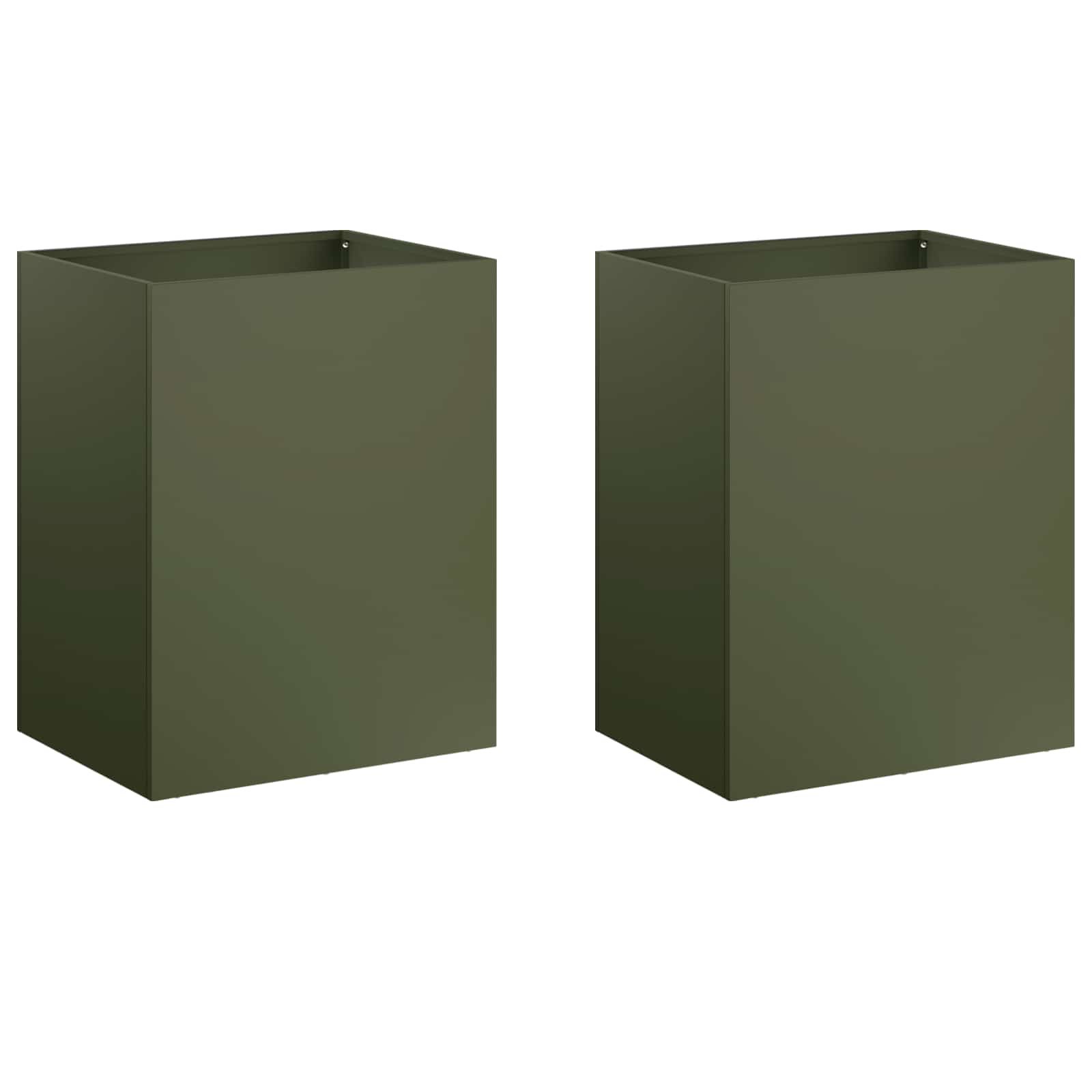 Vaso da giardino 2 pz Verde Oliva 40 x 30 x 40 cm | homemem39